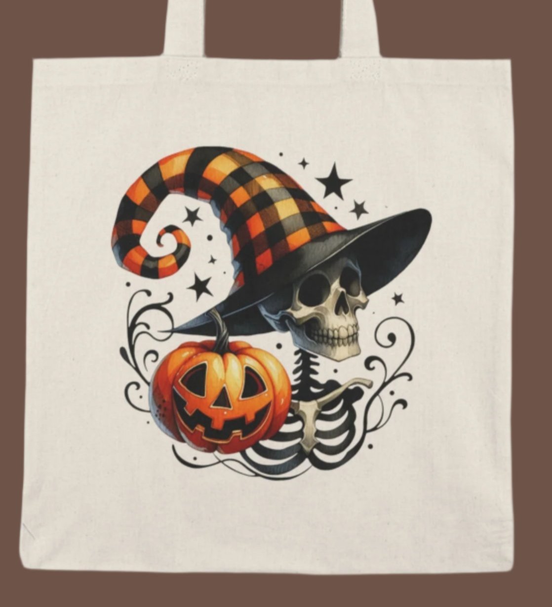 Tote, Hallowe'en, Canvas Bag, Natural, Shopping Bag