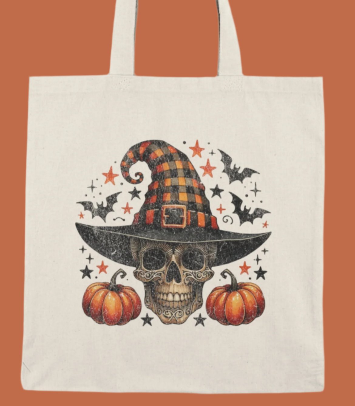 Tote, Hallowe'en, Canvas Bag, Natural, Shopping Bag