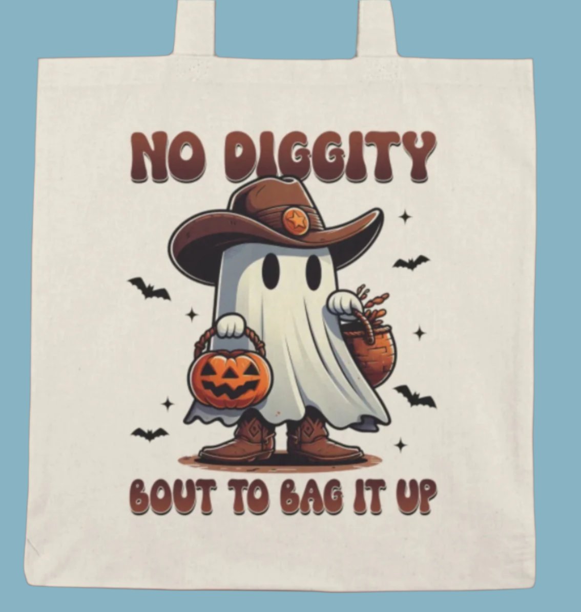 Tote, Hallowe'en, Canvas Bag, Natural, Shopping Bag