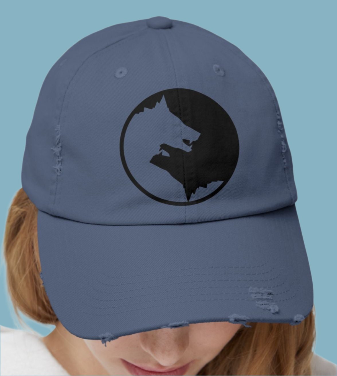 Hat, Wolf, Ying Yang, Cap