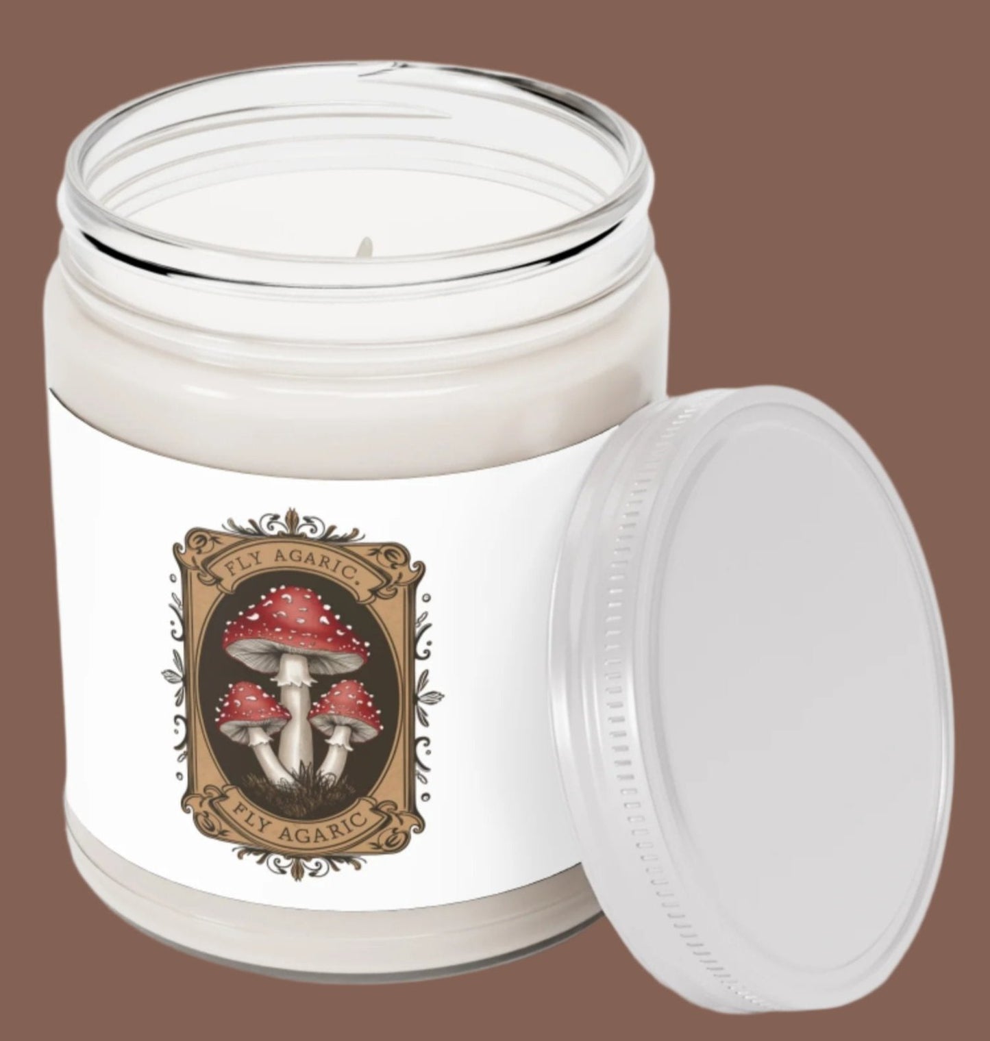 Candle, Jar, Mushrooms, Scented, Set