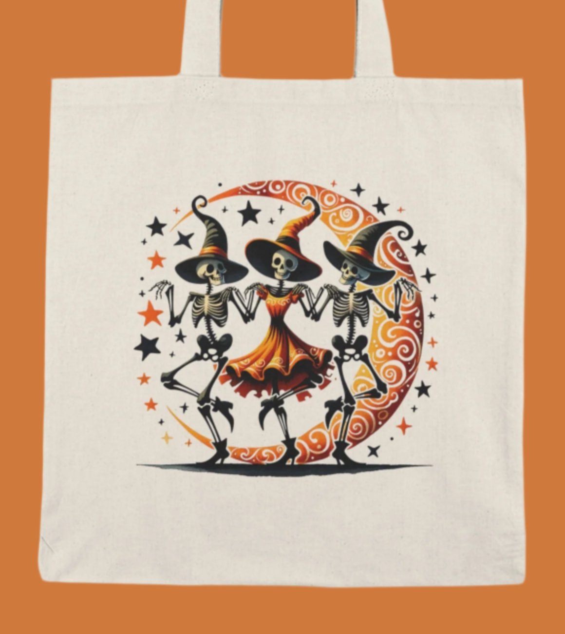 Tote, Hallowe'en, Canvas Bag, Natural, Shopping Bag