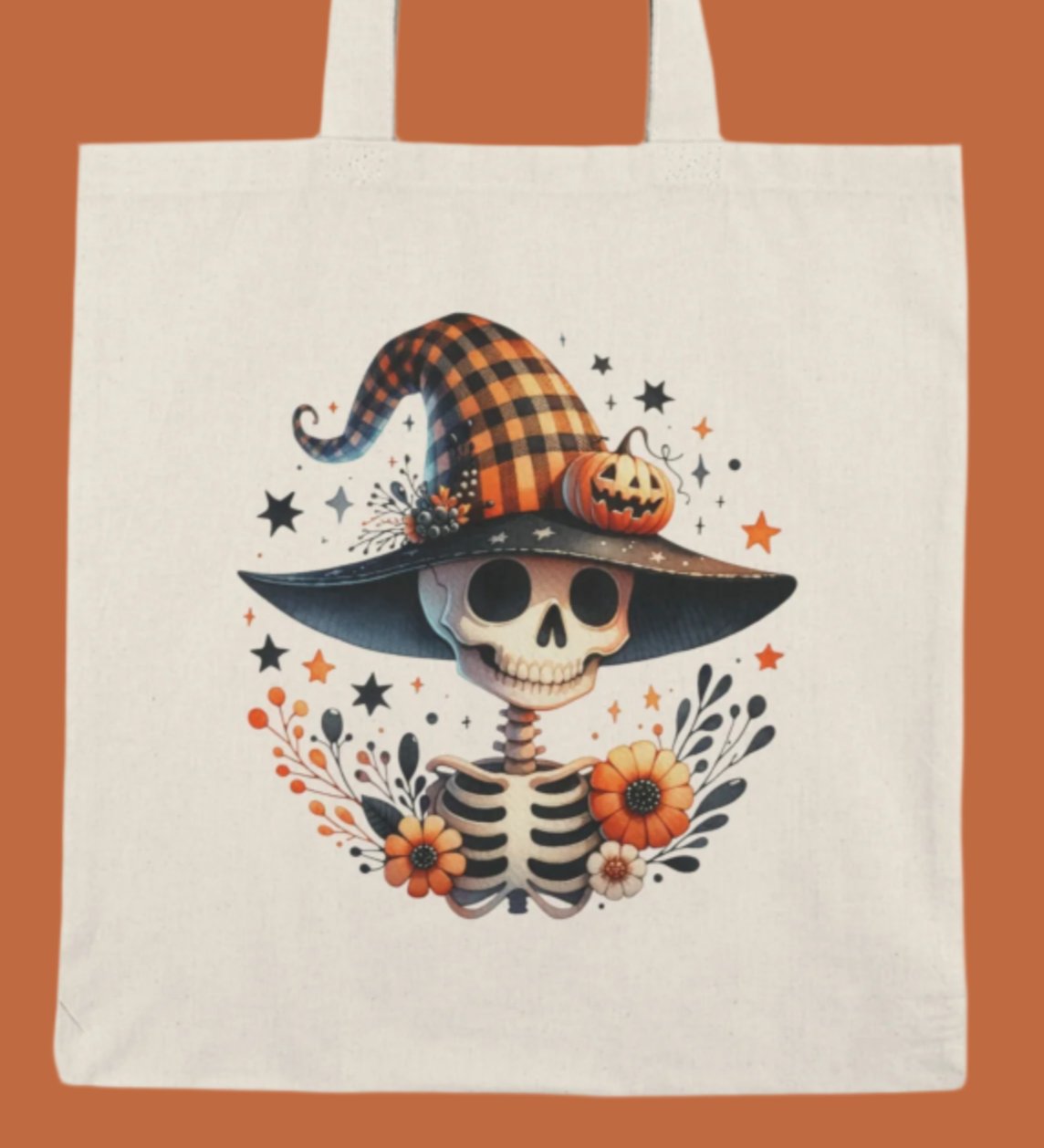 Tote, Hallowe'en, Canvas Bag, Natural, Shopping Bag
