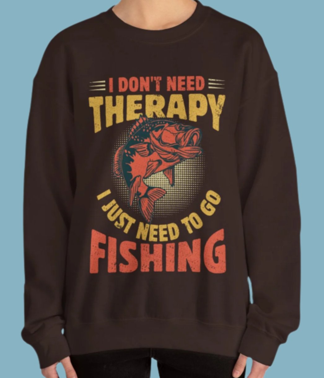 Sweater, Fishing, Crewneck, Sweatshirt