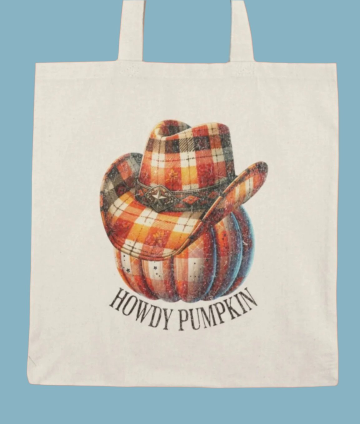 Tote, Autumn, Cowboy Hat, Natural Canvas, Shopping Bag