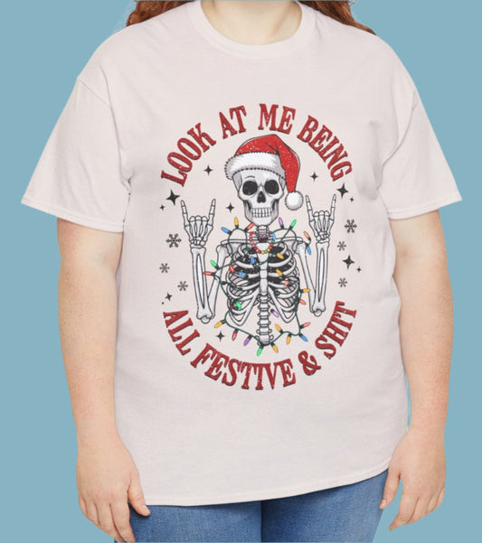 T-shirt, Christmas, Cotton Tee