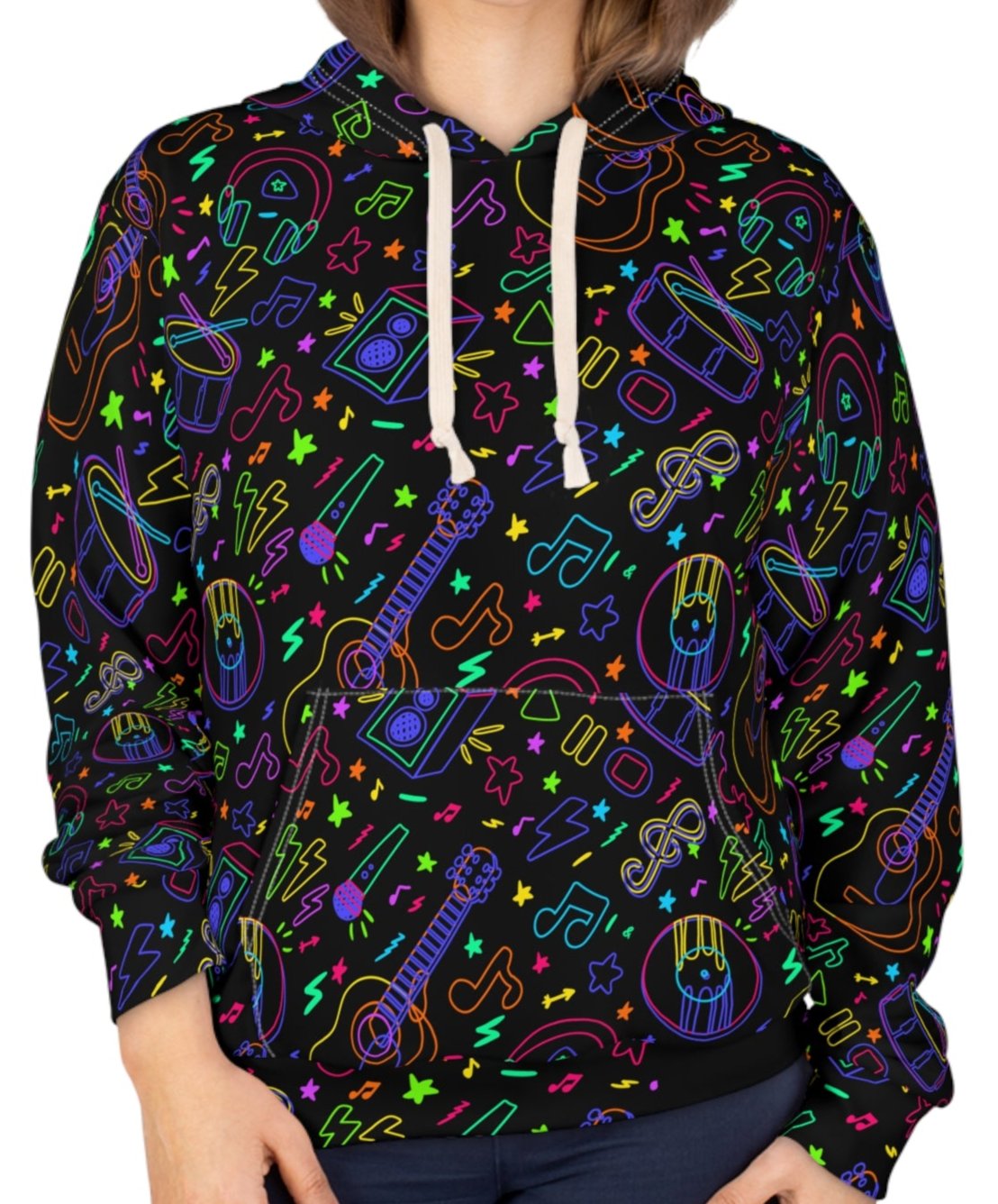 Full Print, Hoodie, Music, Hooded Sweatshirt