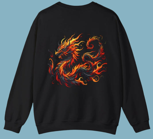 Sweater, Dragon, Crewneck Sweatshirt