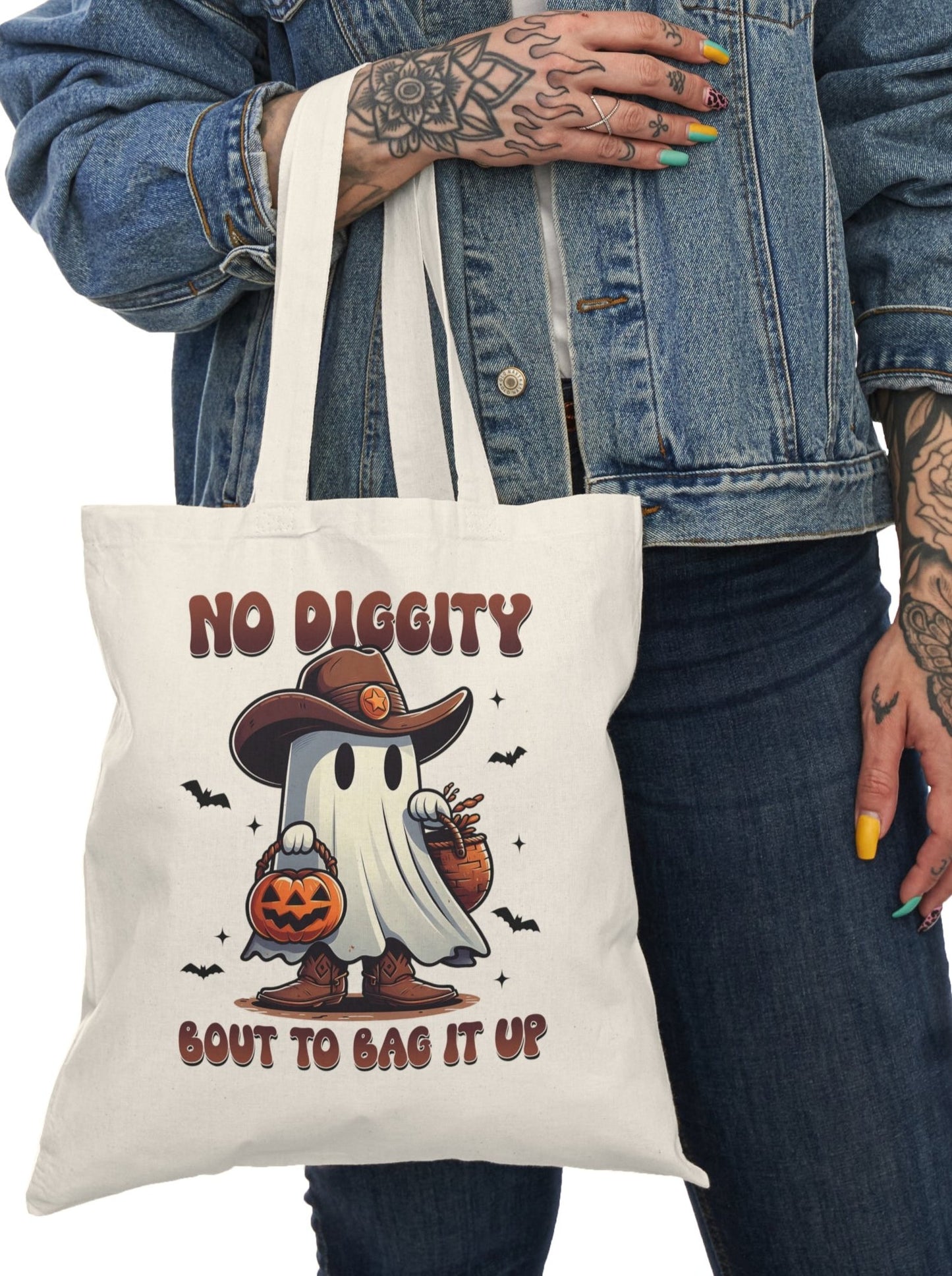 Tote, Hallowe'en, Canvas Bag, Natural, Shopping Bag