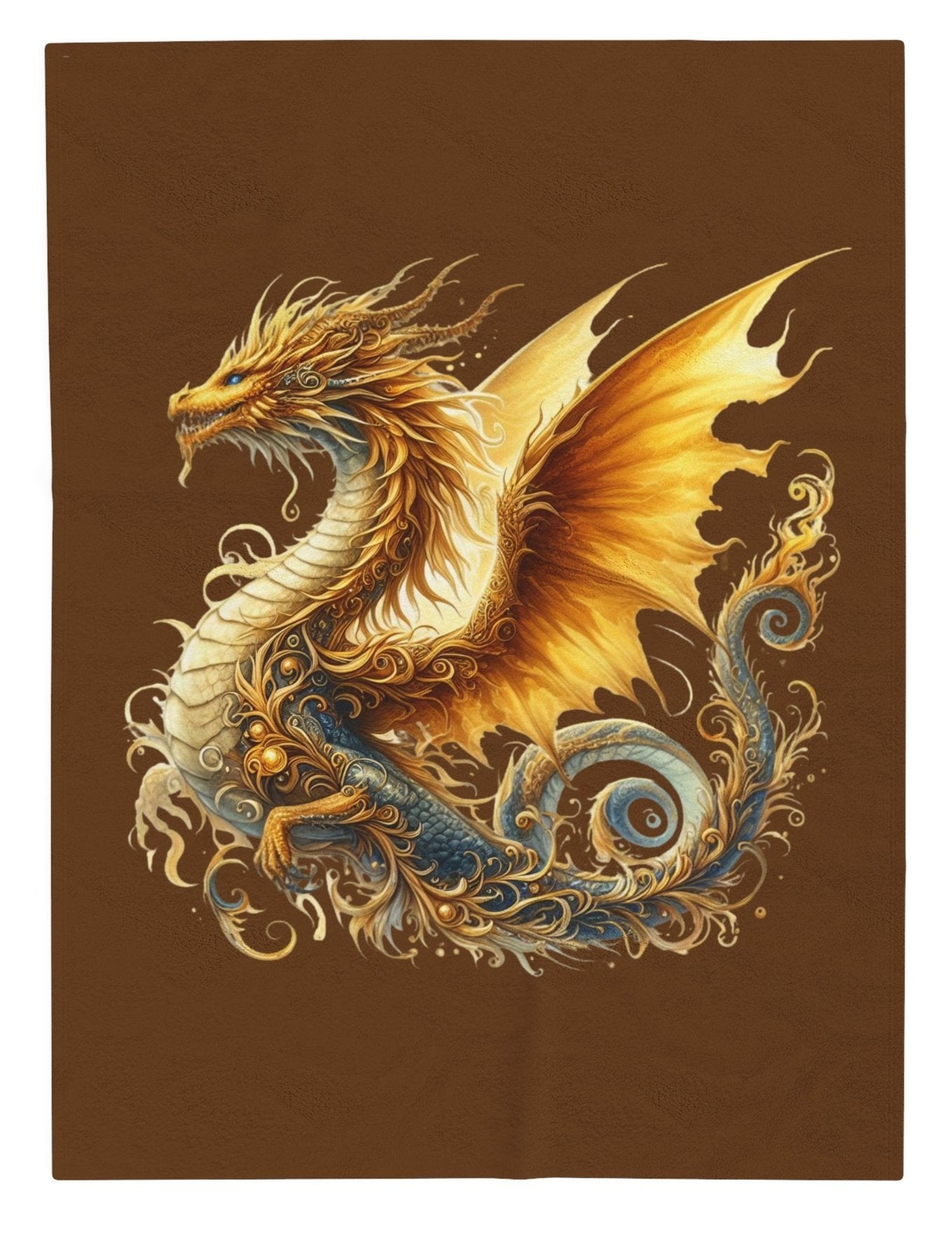 Throw, Dragon, Velveteen Plush, Blanket
