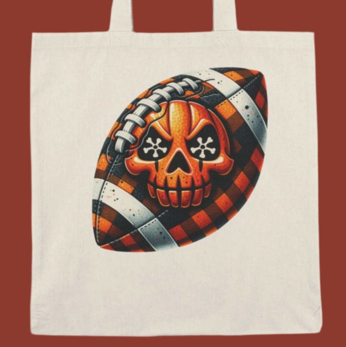 Tote, Hallowe'en, Football, Canvas Bag, Natural, Shopping Bag
