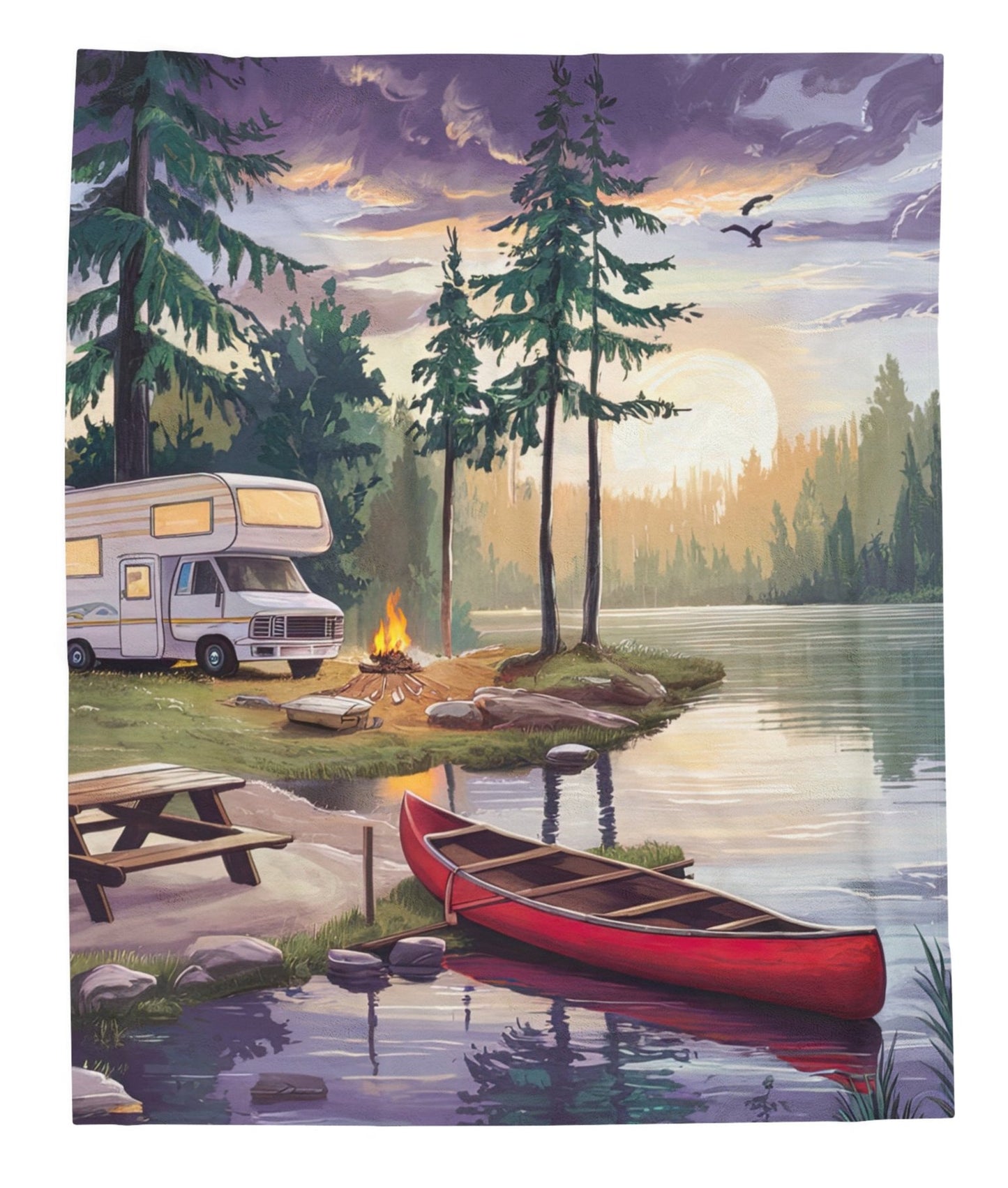 Throw, Camping, RV, Velveteen Plush, Blanket