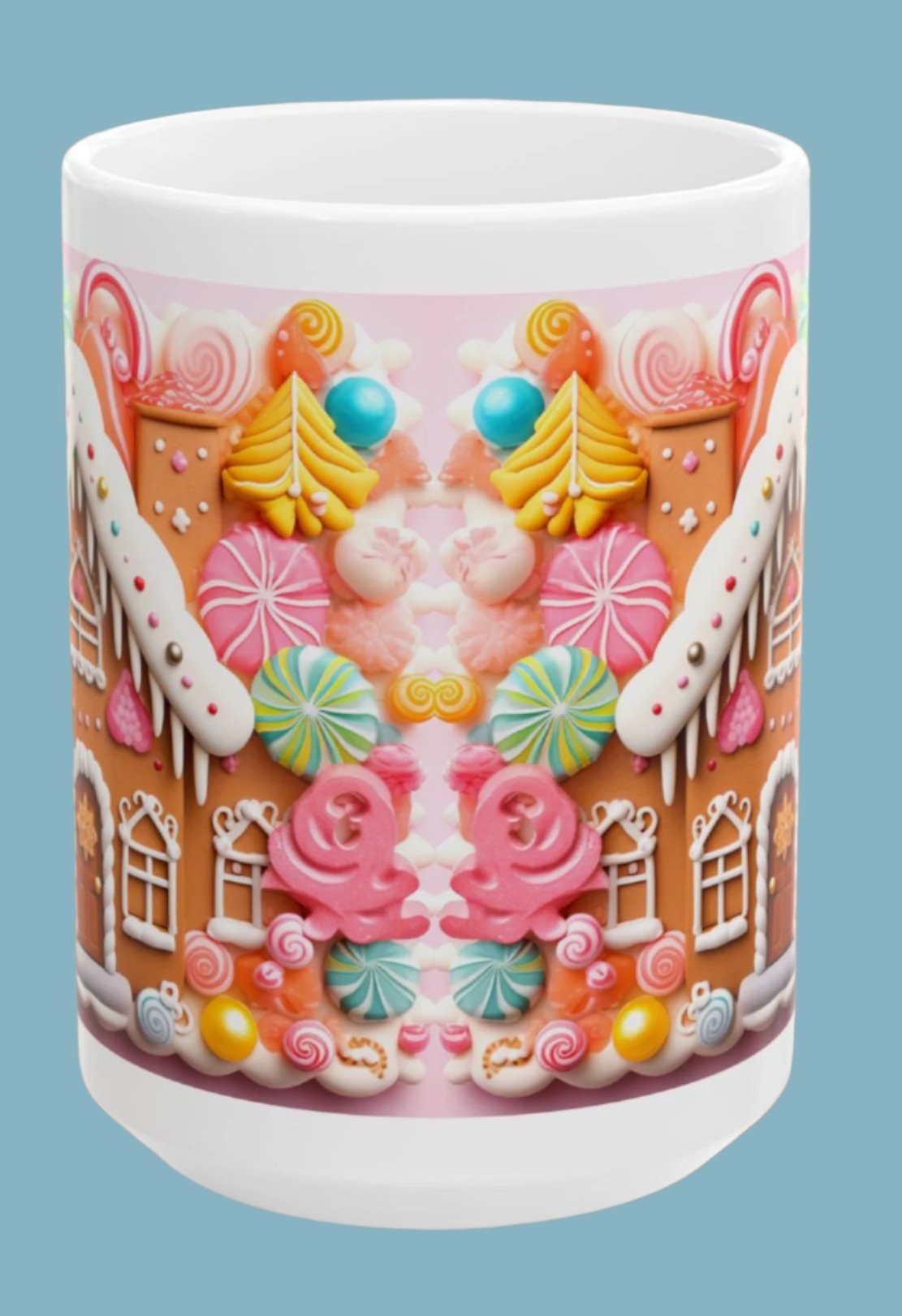 Coffee, Mug, Cup, Christmas, Gingerbread House, Ceramic, (11oz, 15oz)