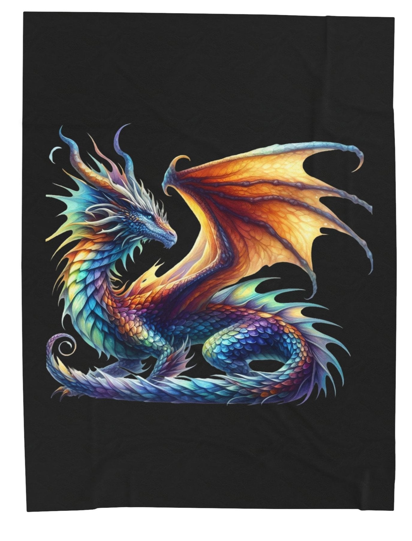 Throw, Dragon, Velveteen Plush, Blanket