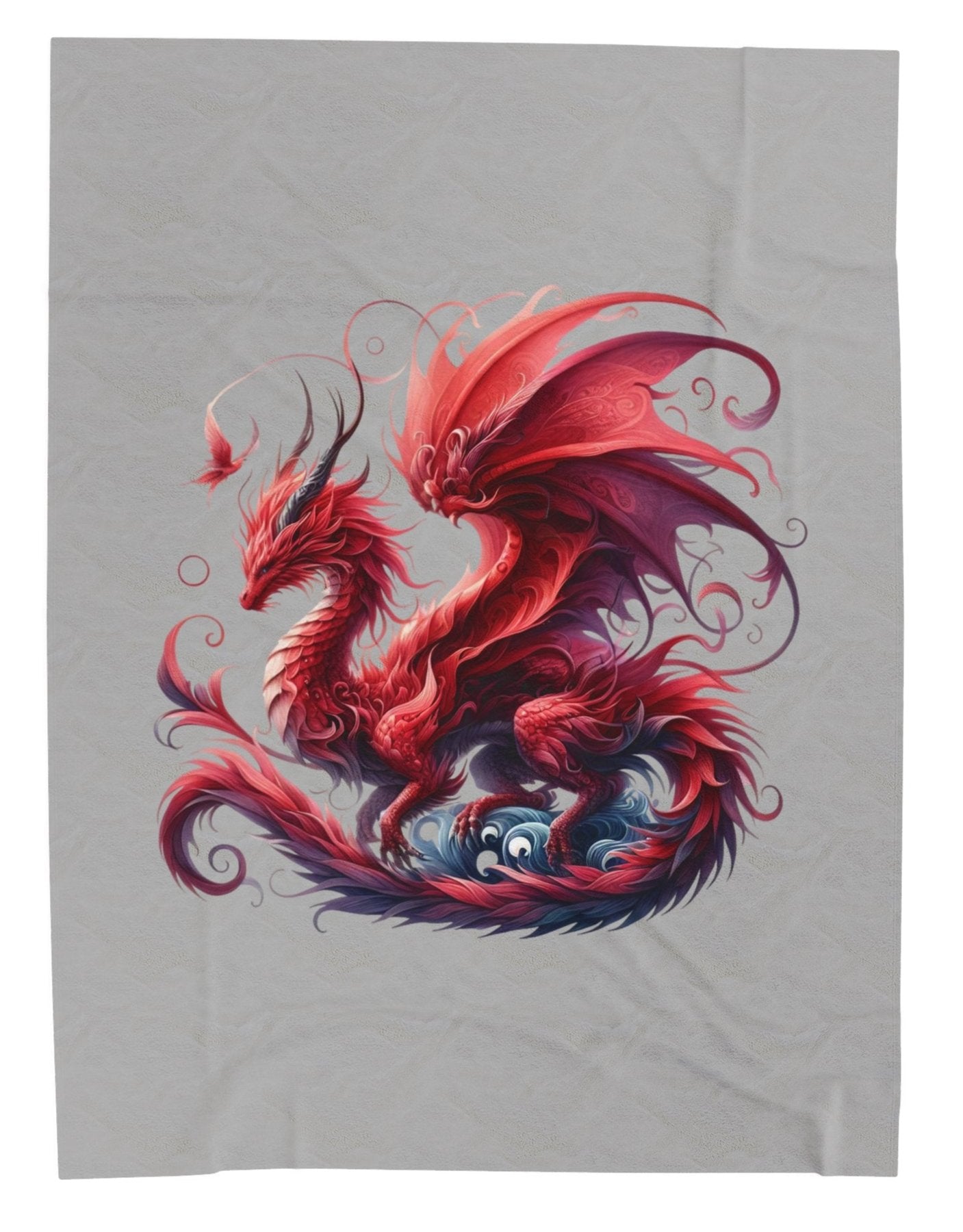Throw, Dragon, Velveteen Plush, Blanket