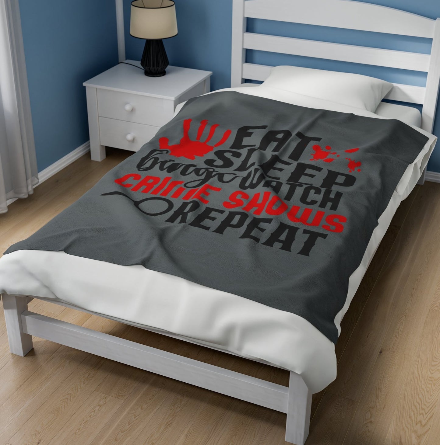 Throw, Crime Shows, Velveteen Plush, Blanket