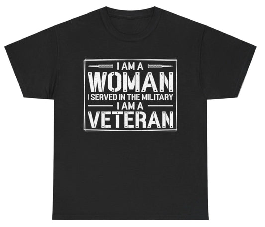 T-shirt, Woman Veteran, Cotton Tee
