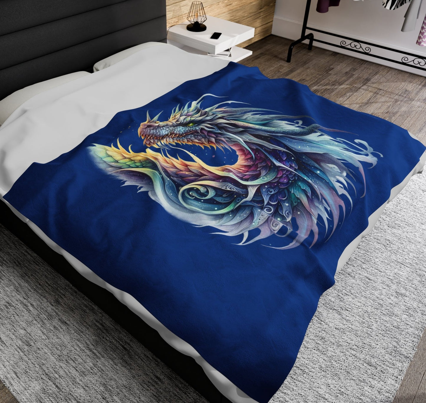Throw, Dragon, Velveteen Plush, Blanket