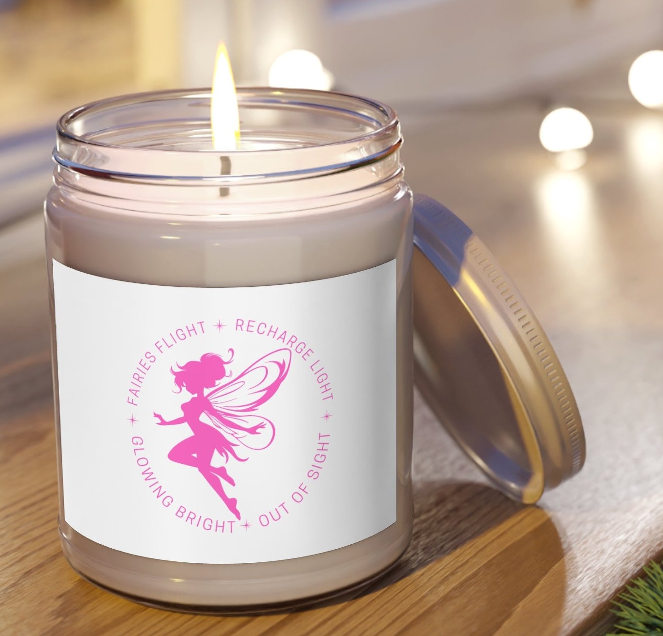 Candle, Jar, Fairy Light, Scented