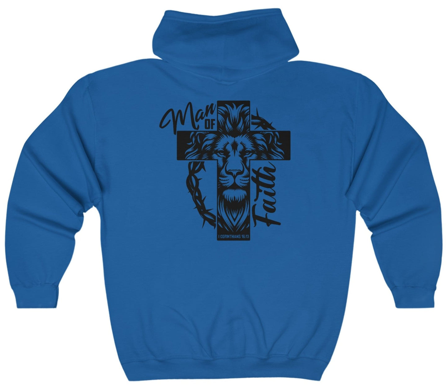 Zip Up, Hoodie, Zipper, Man of Faith, Hooded Sweatshirt