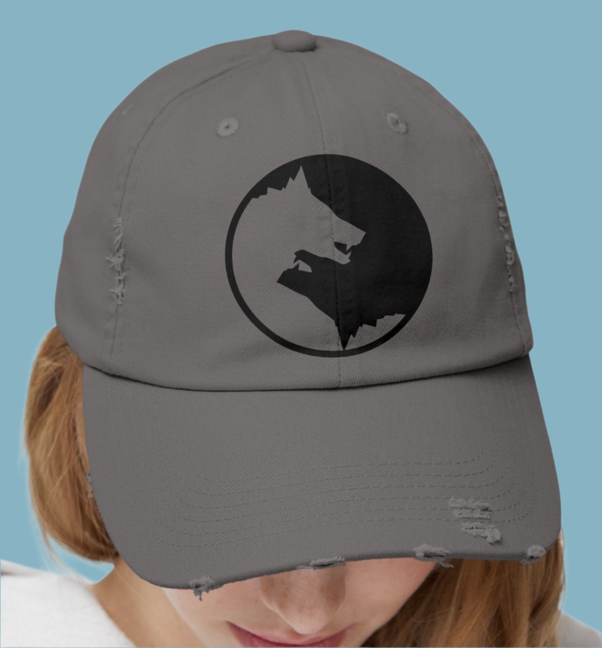 Hat, Wolf, Ying Yang, Cap