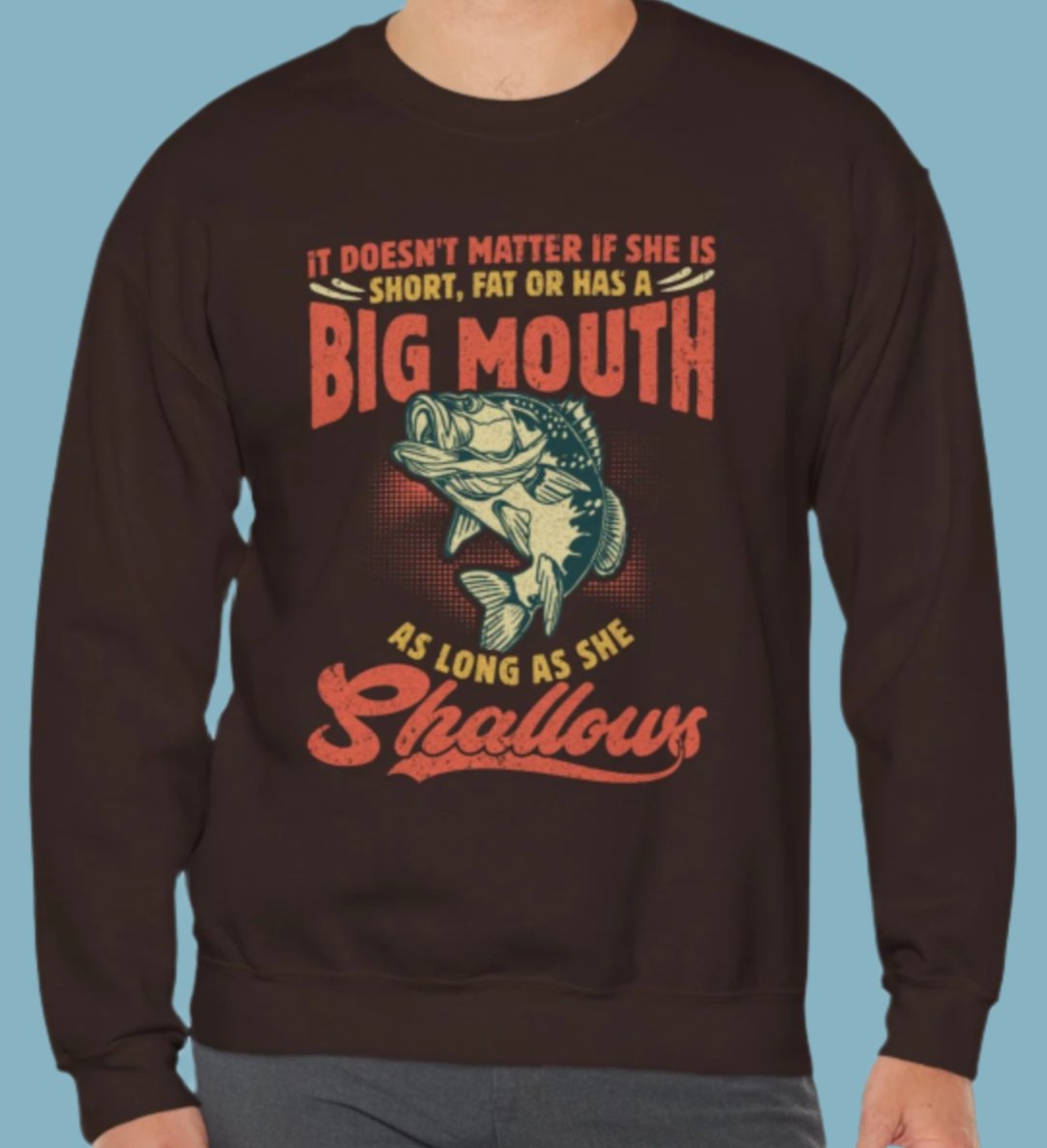Sweater, Fishing, Crewneck, Sweatshirt