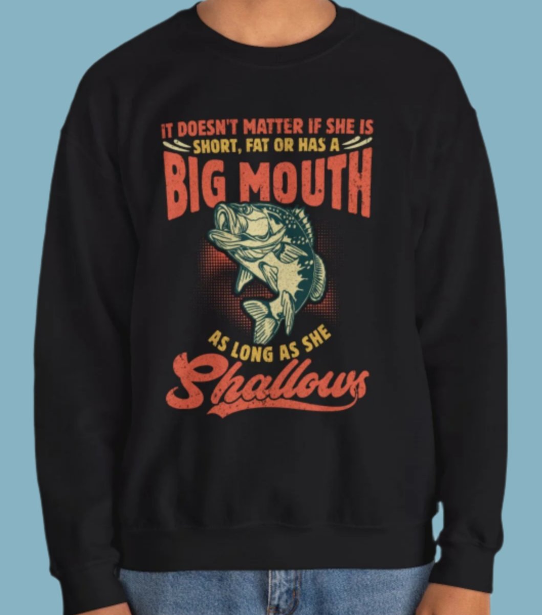 Sweater, Fishing, Crewneck, Sweatshirt