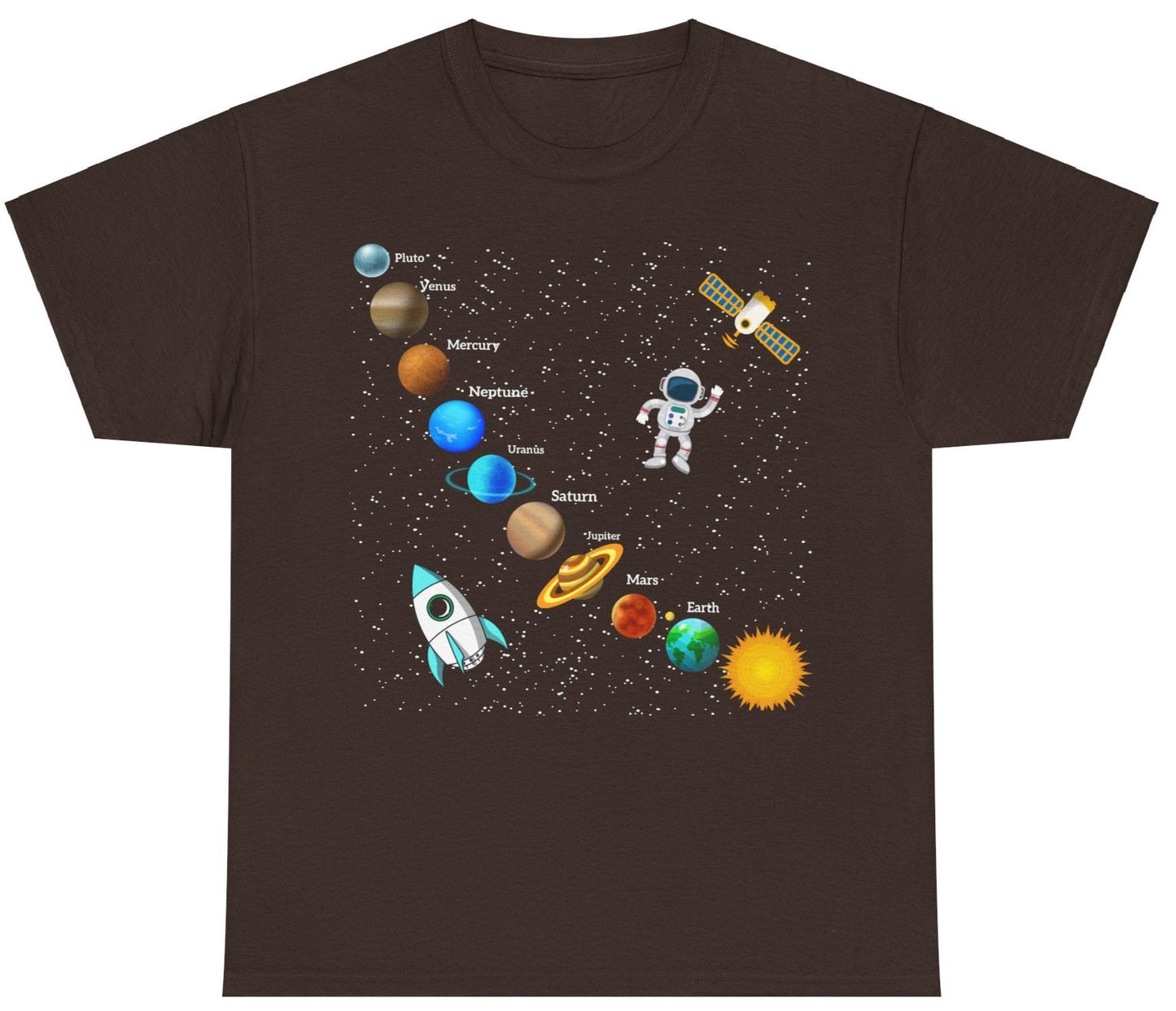 T-shirt, Space, Planets, Cotton Tee