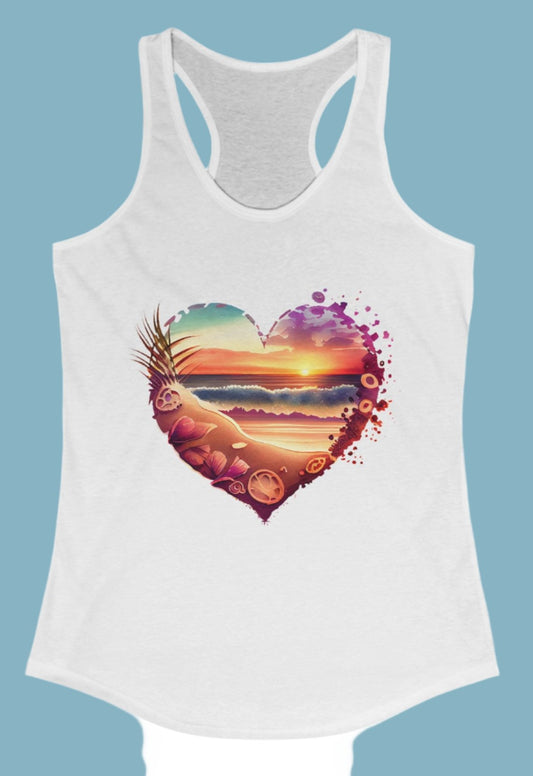 Tank Top, Beach Heart, Racerback