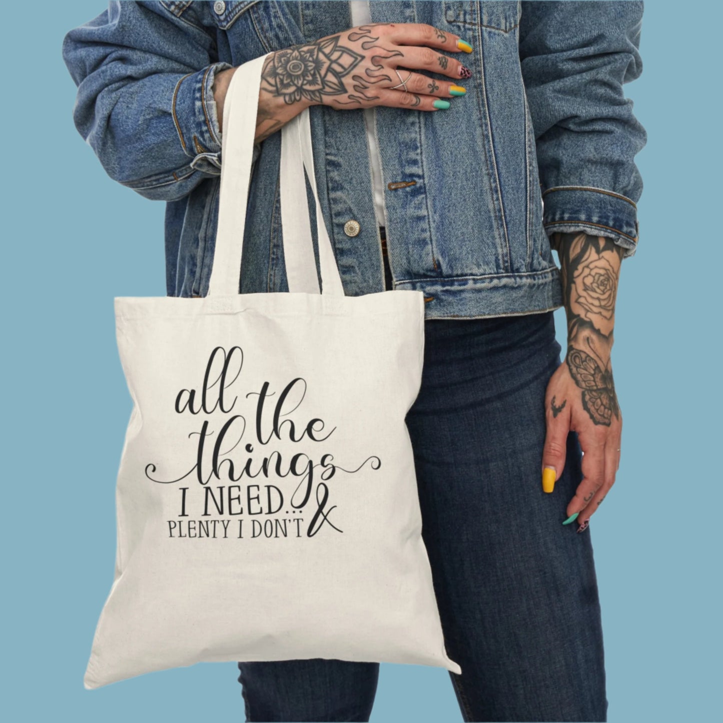 Shopping Bag, Canvas, Natural, Tote, Carry All