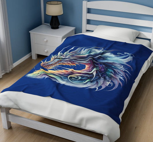 Throw, Dragon, Velveteen Plush, Blanket