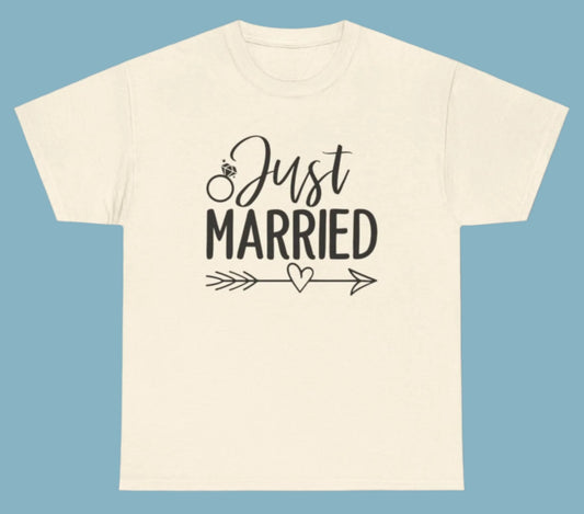 T-shirt, Just Married, Cotton Tee