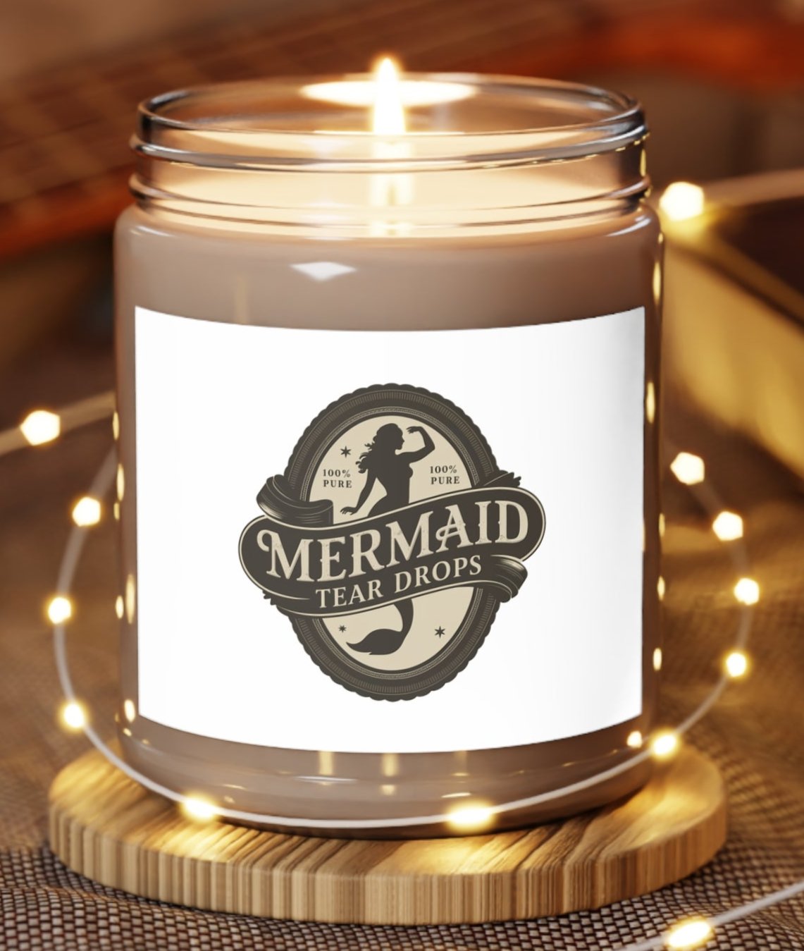 Candle, Jar, Mermaid Tear Drops, Scented, Set
