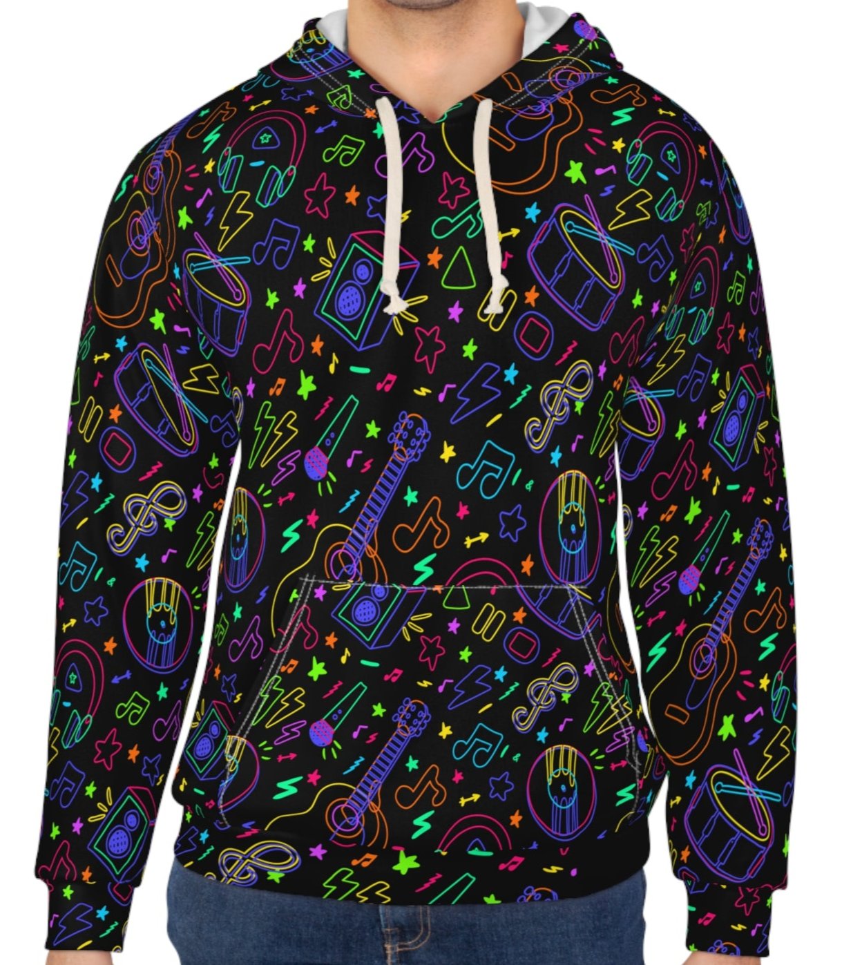 Full Print, Hoodie, Music, Hooded Sweatshirt