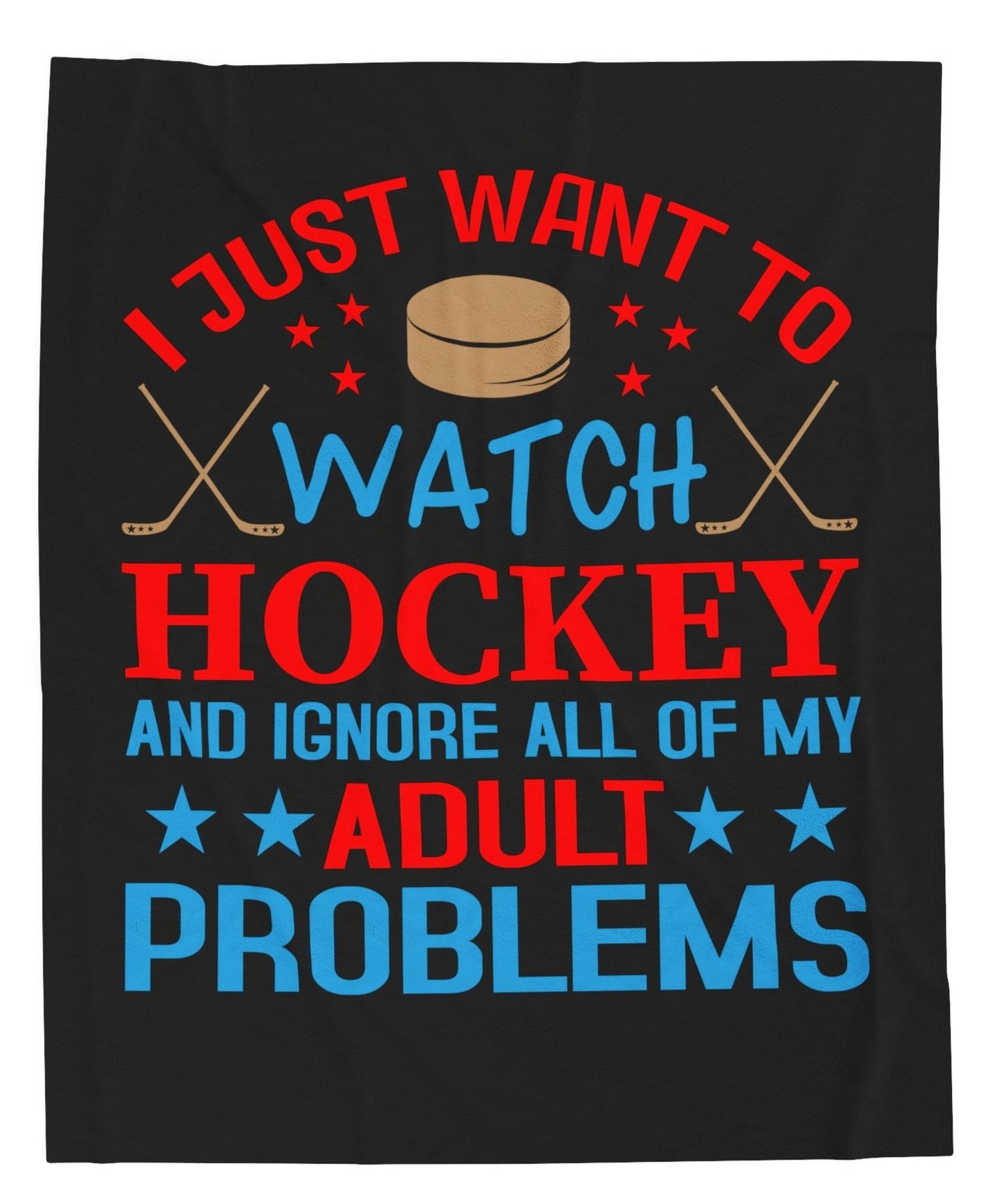 Throw, Hockey, Velveteen Plush, Blanket