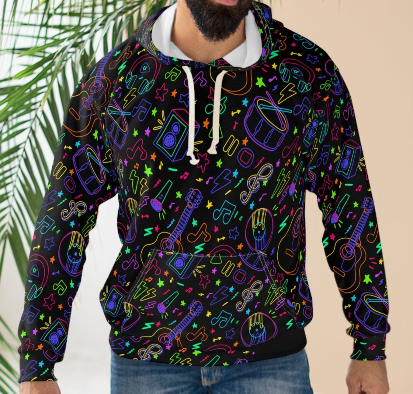 Full Print, Hoodie, Music, Hooded Sweatshirt