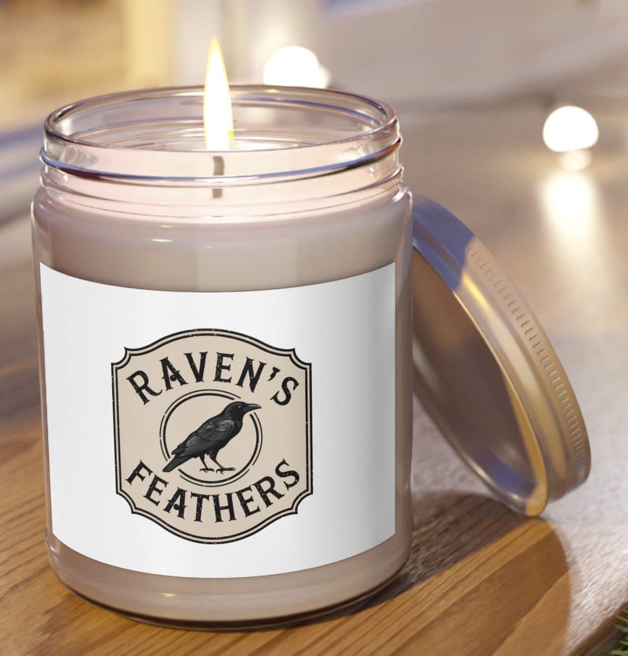 Candle, Jar, Raven's Feathers, Scented, Set
