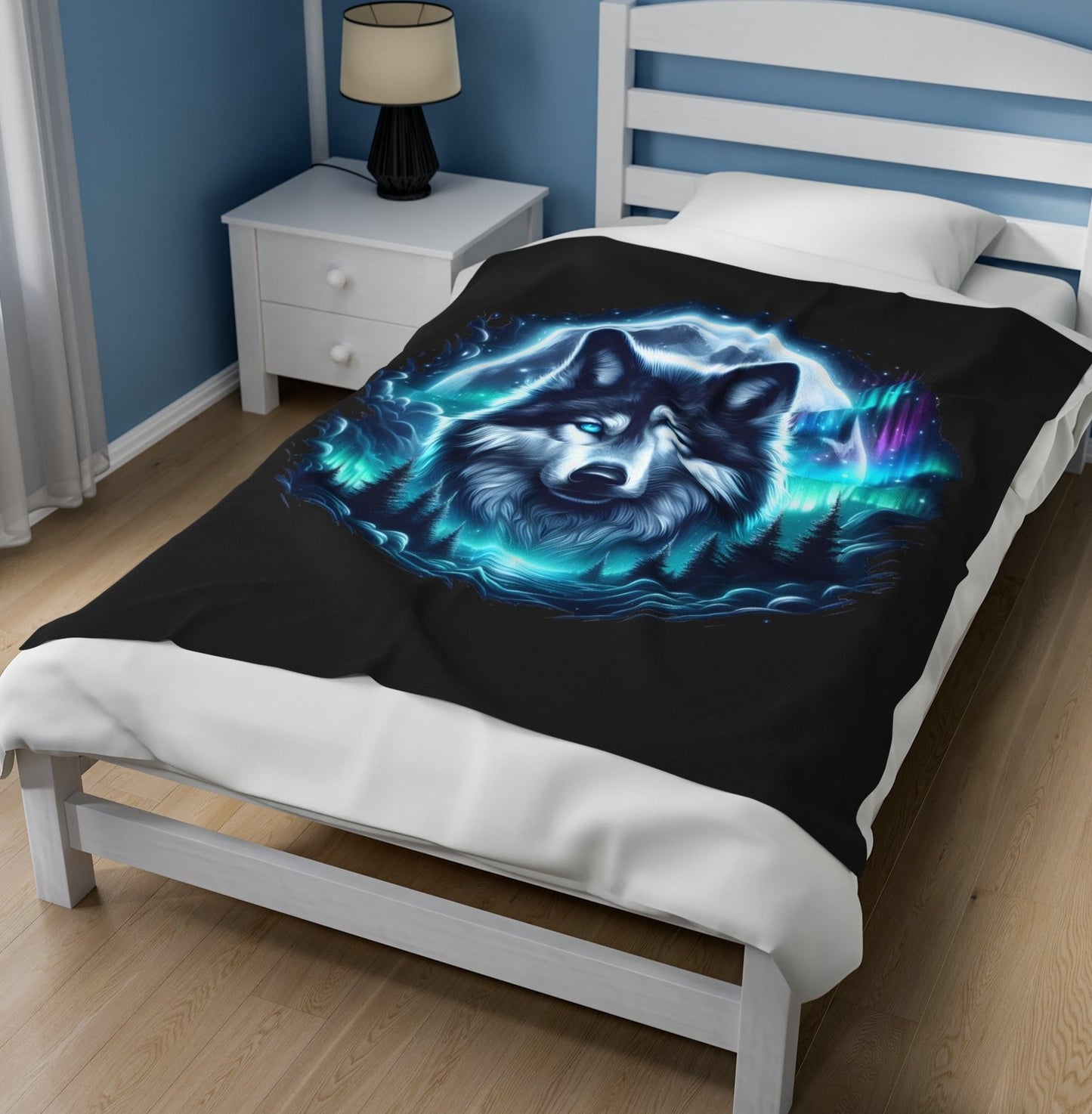 Throw, Wolf, Velveteen Plush, Blanket