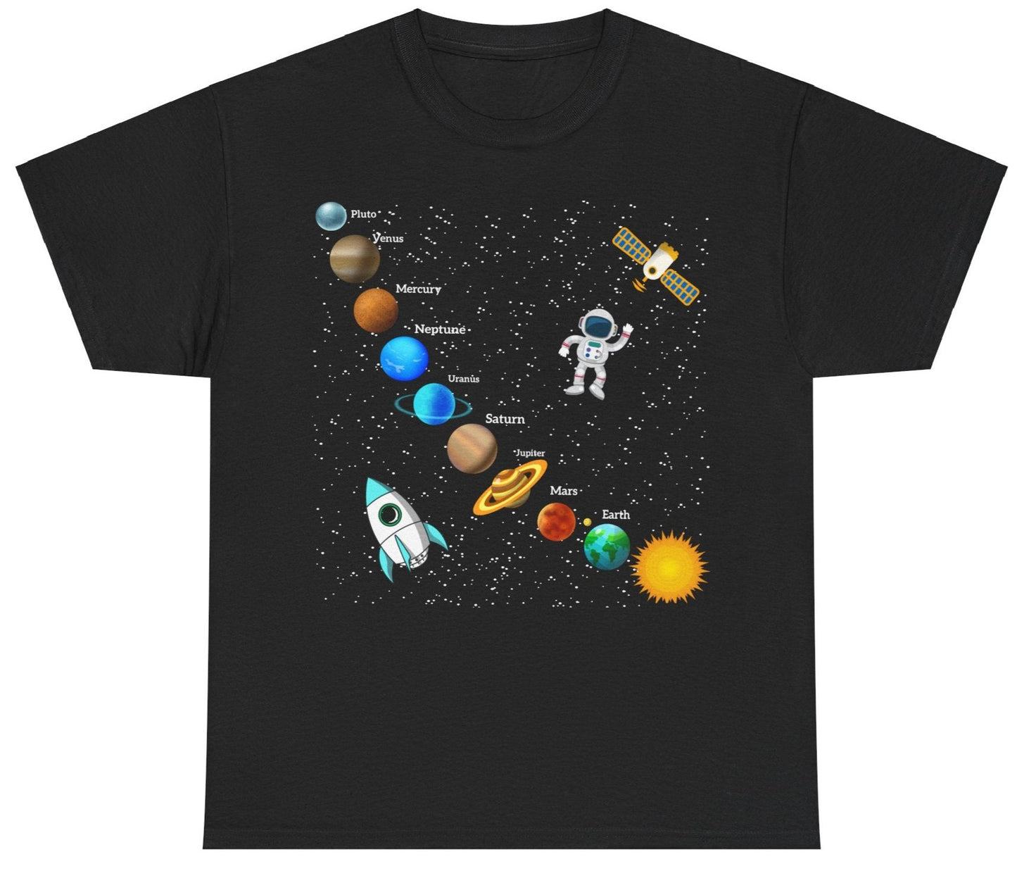 T-shirt, Space, Planets, Cotton Tee