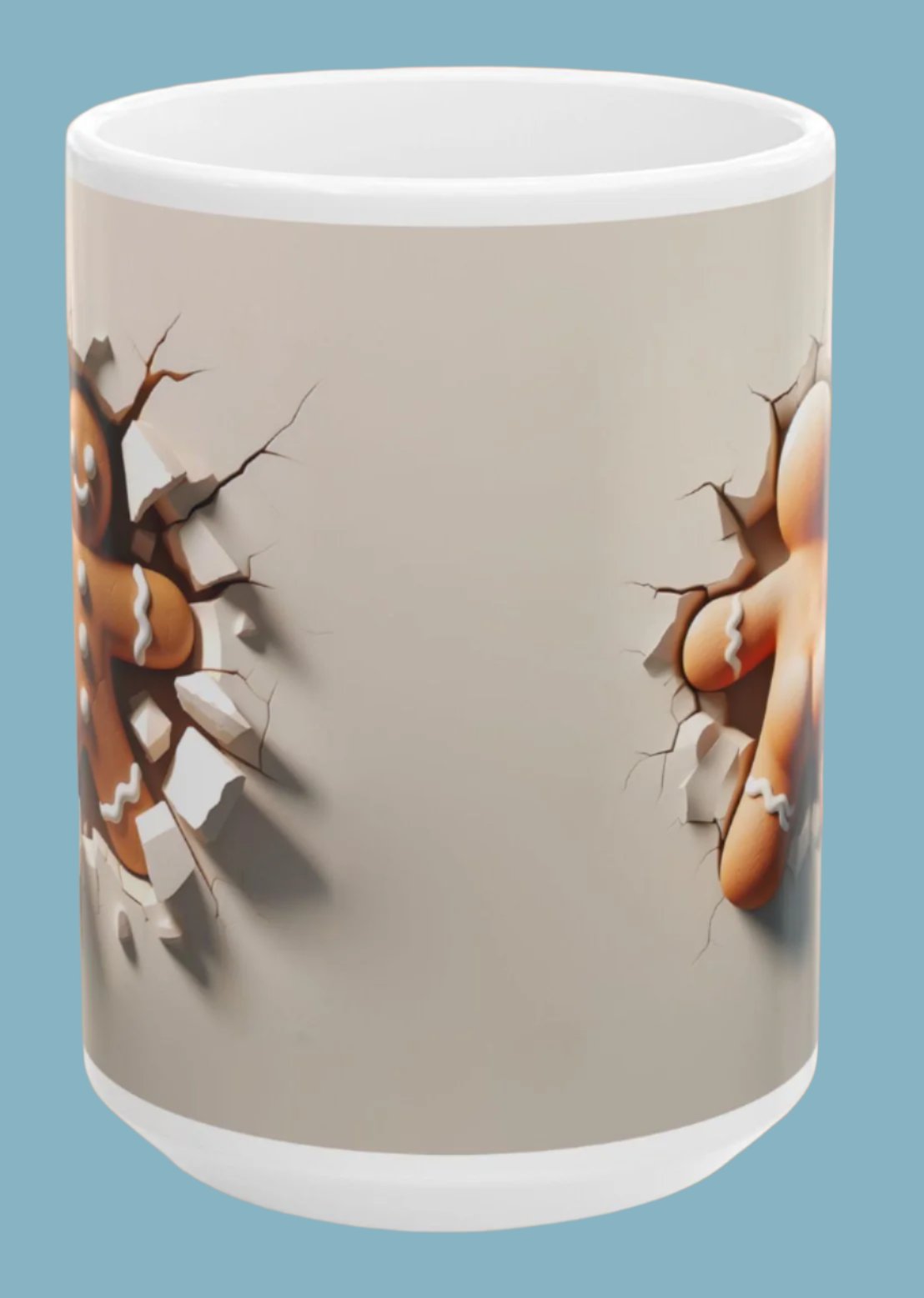 Coffee, Mug, Cup, Christmas, Gingerbread Man, Ceramic Mug, (11oz, 15oz)