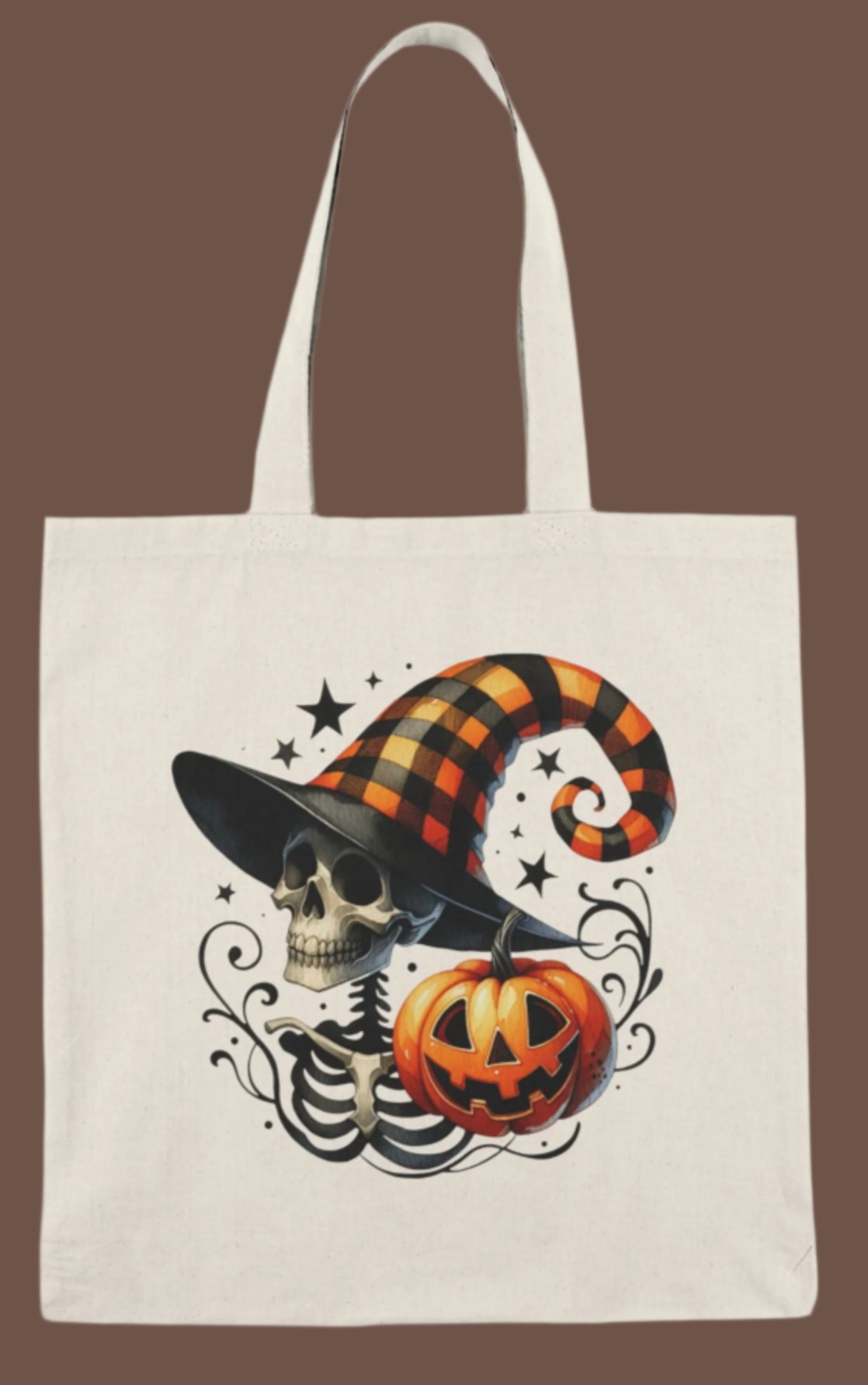 Tote, Hallowe'en, Canvas Bag, Natural, Shopping Bag