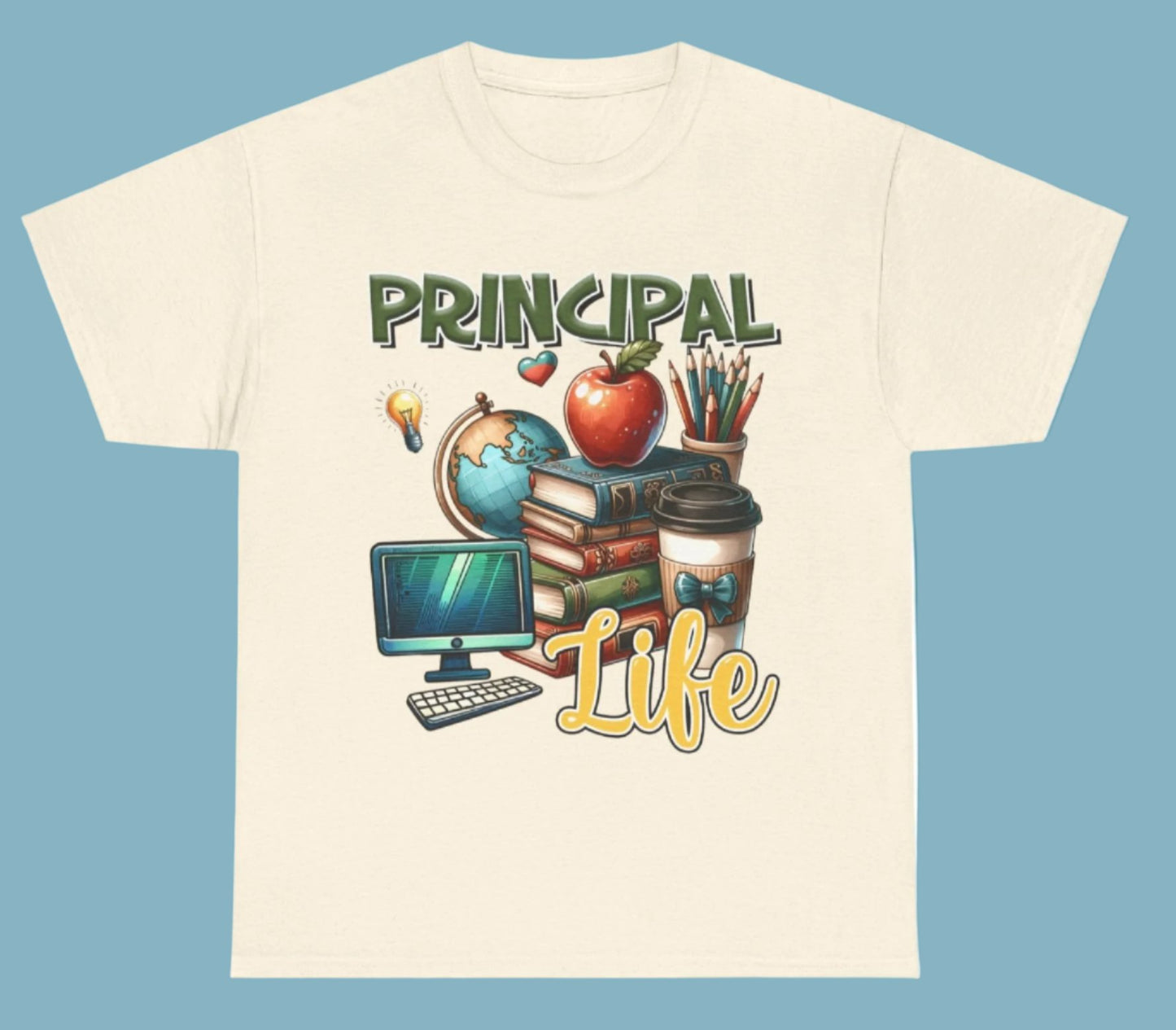T-shirt, School, Principle, Cotton Tee