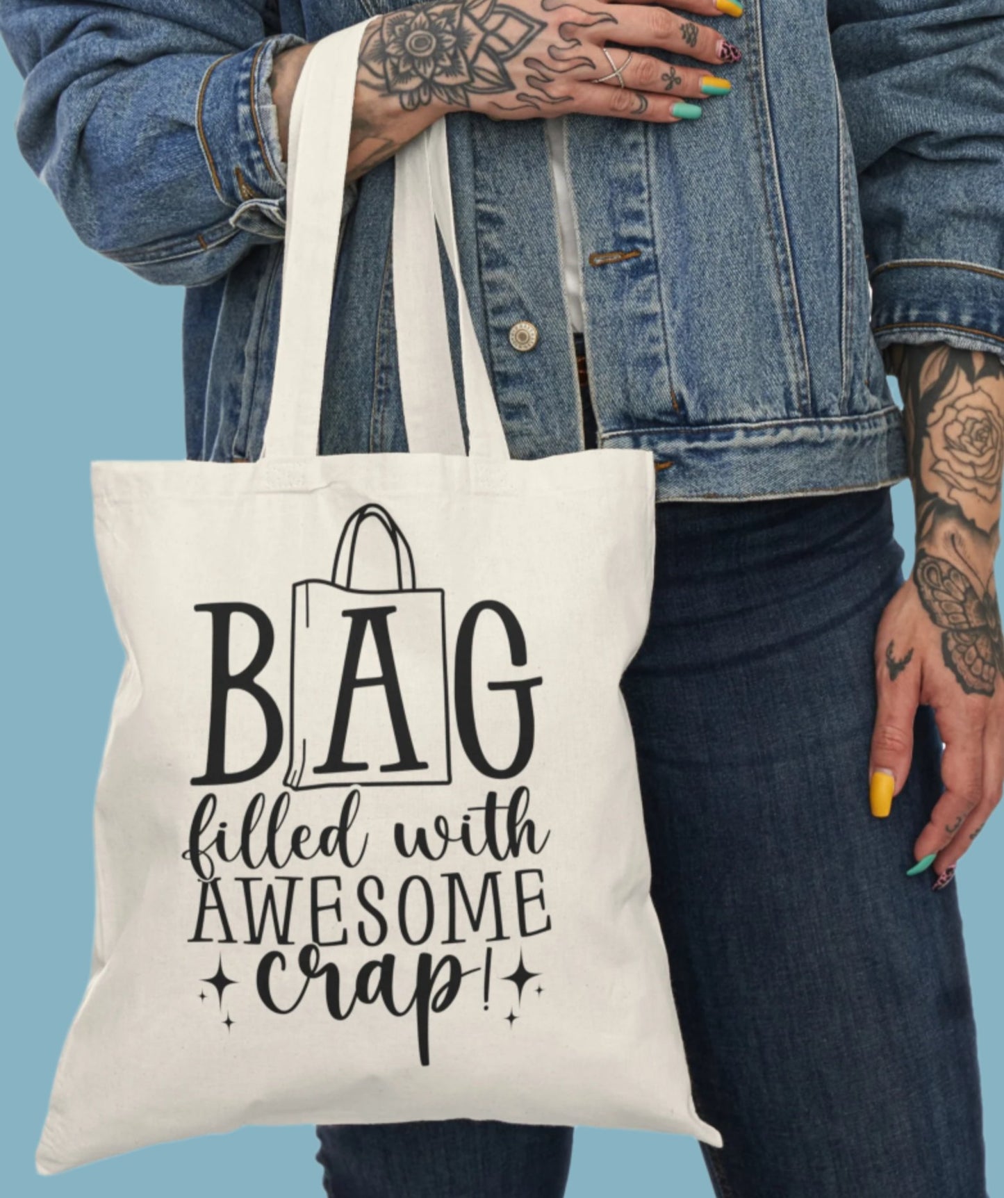 Shopping Bag, Canvas, Natural, Tote, Carry All