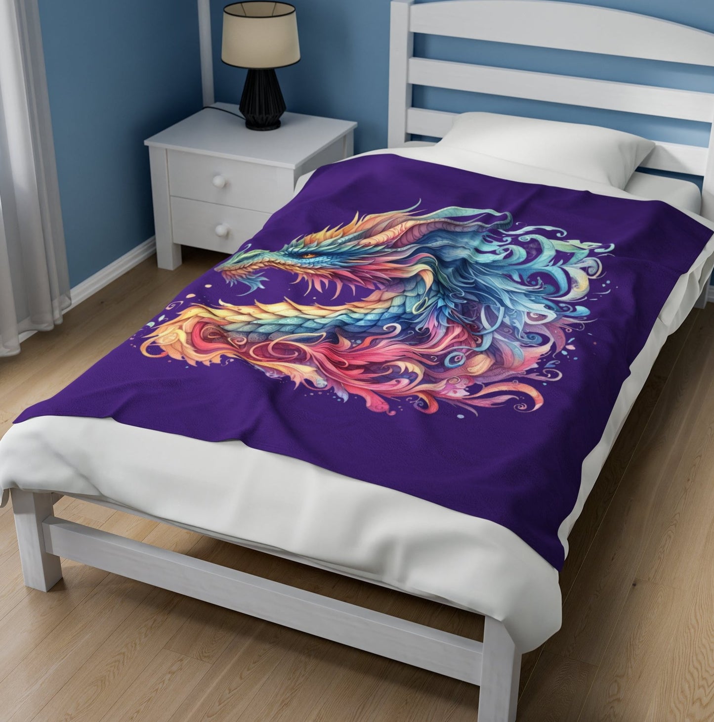 Throw, Dragon, Velveteen Plush, Blanket