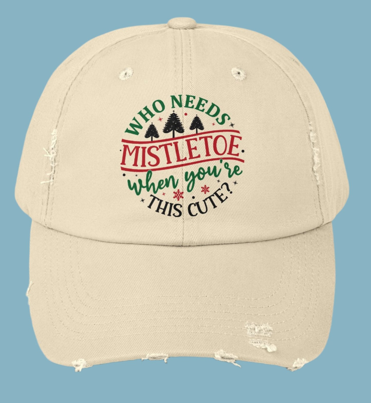 Hat, Cap, Christmas, Mistletoe, Funny
