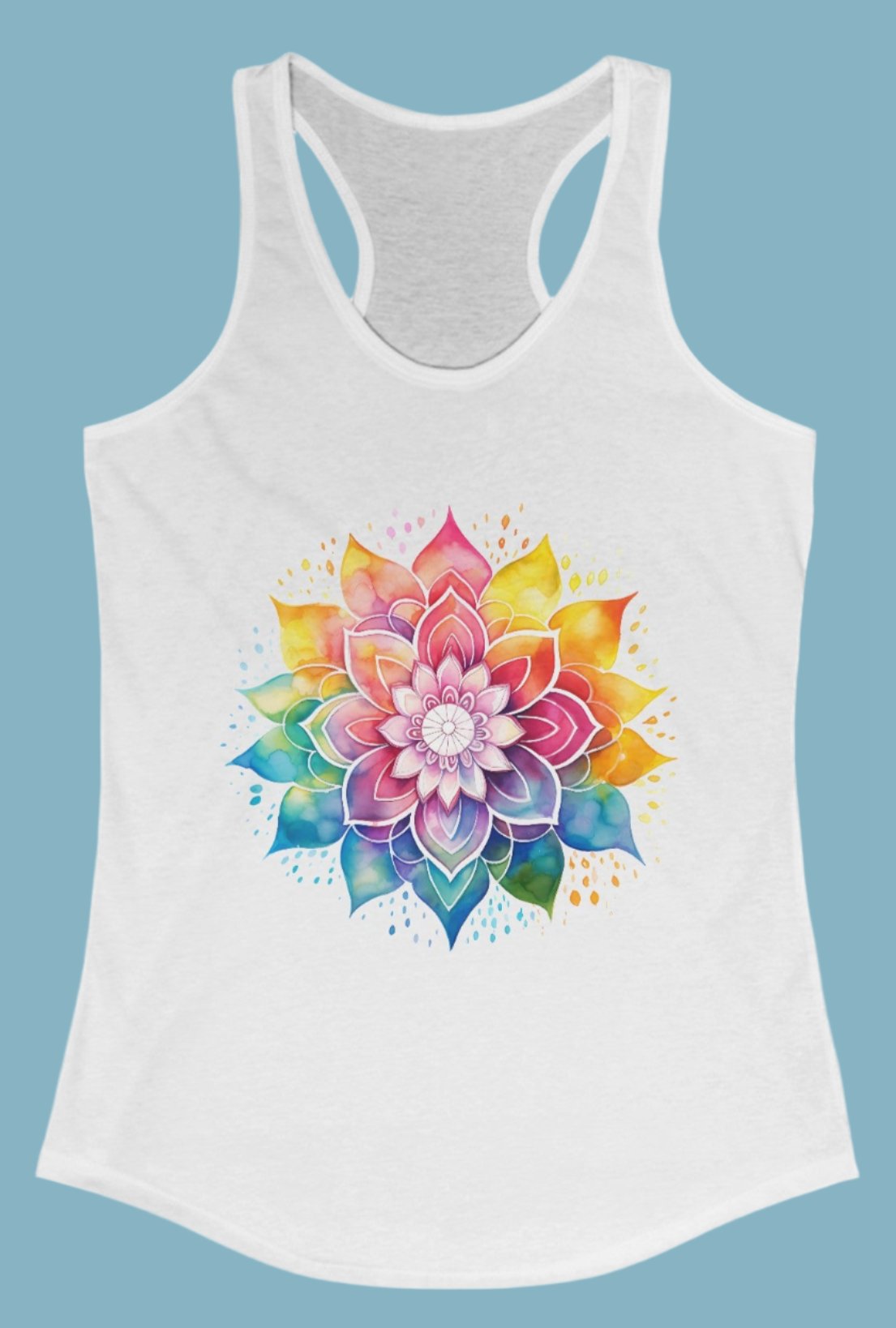 Tank Top, Lotus Flower, Racerback