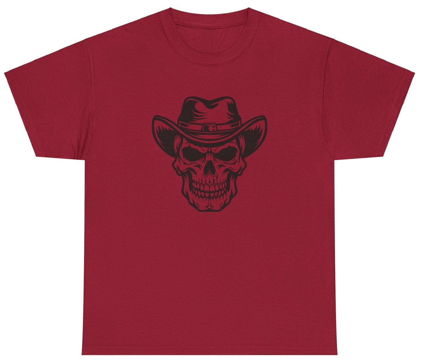T-shirt, Skull With Hat, Cotton Tee