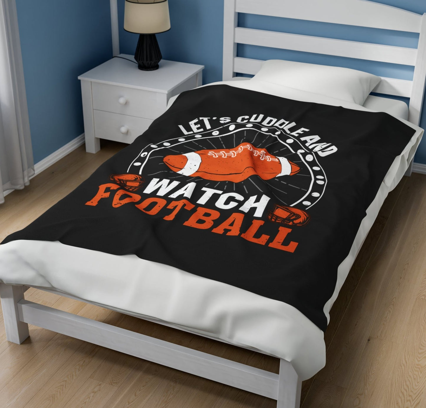Throw, Football, Velveteen Plush, Blanket