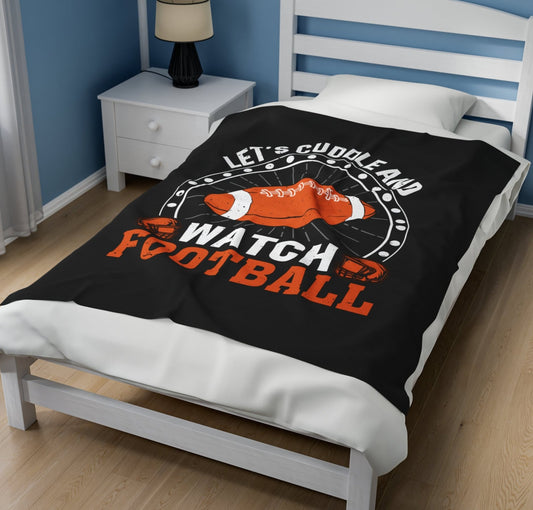 Throw, Football, Velveteen Plush, Blanket