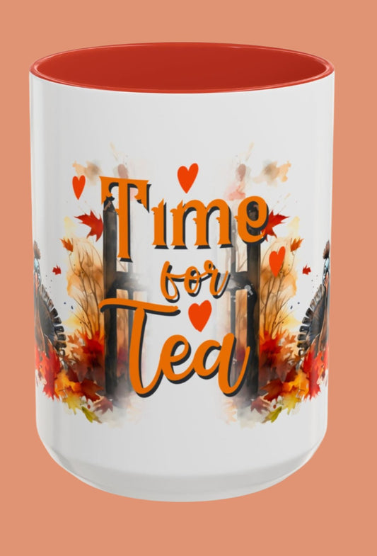 Tea Cup, Autumn, Accent Coffee Mug (11, 15oz)